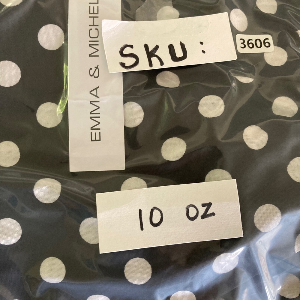 Emma & Michele Womens Polka Dot Tie Front Romper Black White Size L - Picture 6 of 6